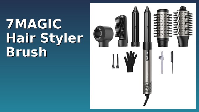 7MAGIC HB800 silver hair dryer brush with styling attachments