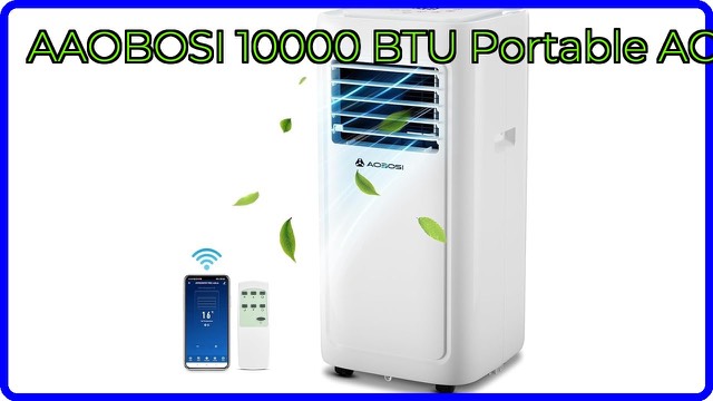 AAOBOSI 10000 BTU portable air conditioner with LED display
