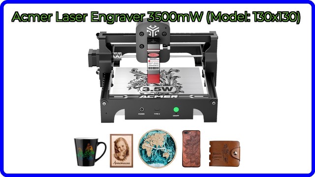 ACMER S1 compact desktop laser engraver with aluminium frame