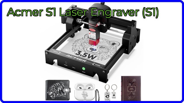 ACMER S1 compact laser engraver on a workbench