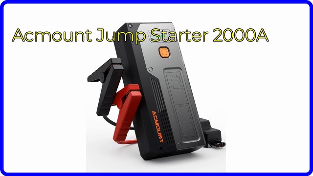 Acmount J450 portable car jump starter with clamps