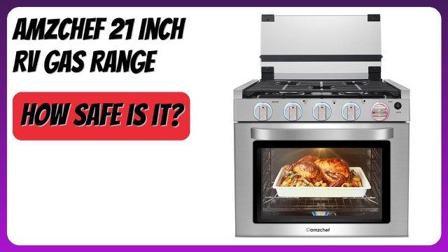AMZCHEF 21-inch three-burner gas range with oven for RVs and campers