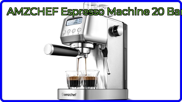 AMZCHEF CM1666 compact espresso machine with milk frother