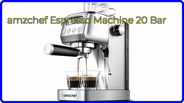amzchef CM1666 stainless steel espresso machine with milk frother