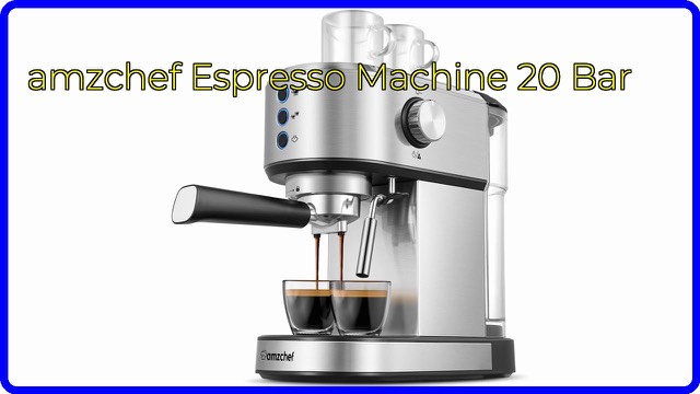 amzchef compact stainless steel espresso machine with steam wand