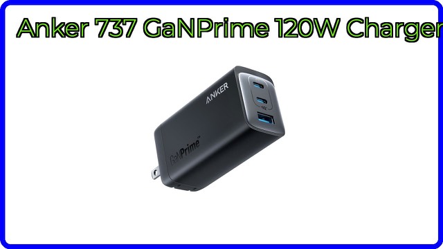 Anker 737 GaNPrime 120W compact wall charger with three ports