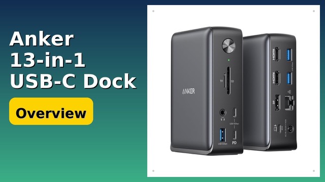 Anker PowerExpand 13-in-1 USB-C docking station with ports along the front and back