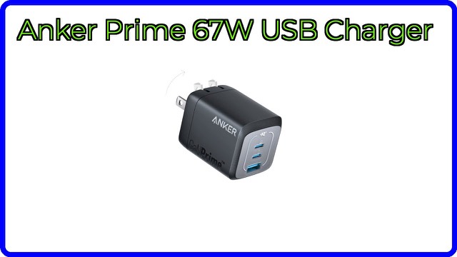 Anker Prime 67W three-port GaN wall charger with folding plug