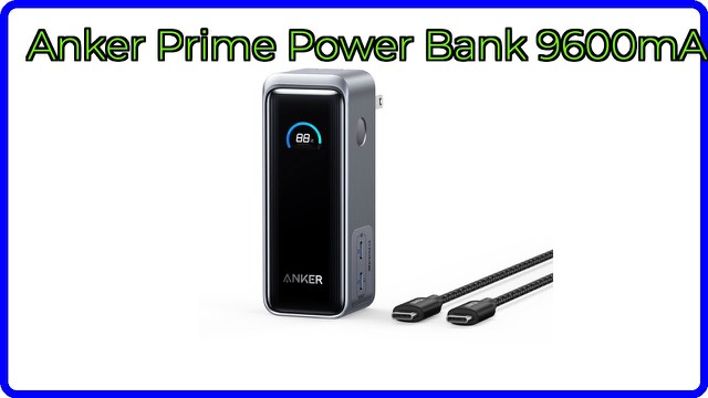 Anker Prime 9,600mAh 65W power bank with built-in wall plug