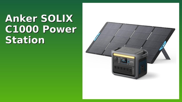 Anker SOLIX C1000 portable power station beside a 400W solar panel