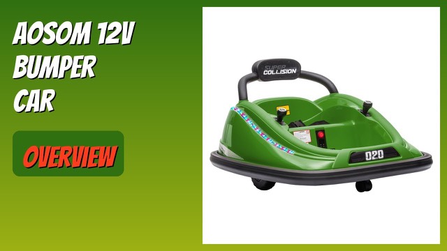 Aosom green 12V kids electric bumper car ride-on toy