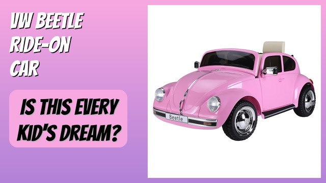 Pink Aosom Volkswagen Beetle electric ride-on car for kids
