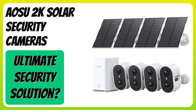 aosu C7L 2K bullet-style solar security cameras, four-camera kit