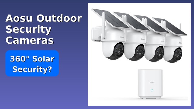 aosu solar-powered outdoor security cameras with home base