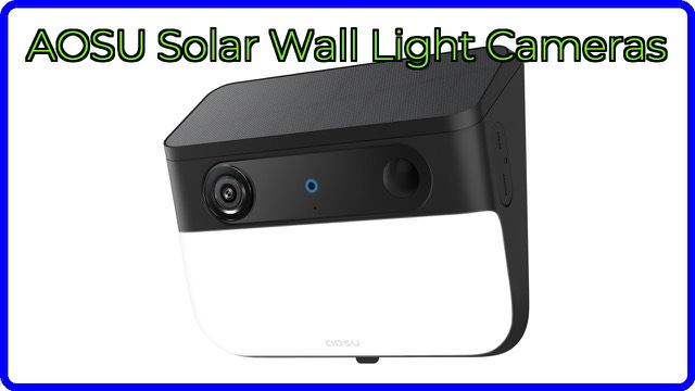 AOSU L7P solar-powered wall light security camera mounted outdoors