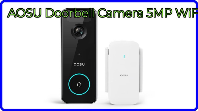 AOSU 5MP wireless video doorbell camera with HomeBase hub