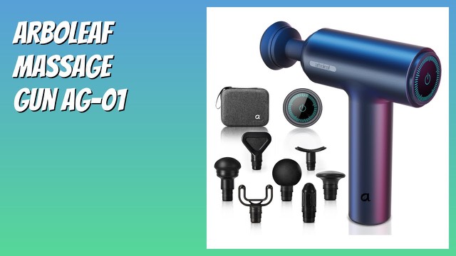 arboleaf CM40G handheld percussion massage gun with attachment heads