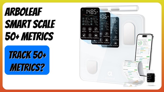 Arboleaf smart scale with tempered glass platform and handheld electrodes