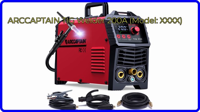 ARCCAPTAIN 200A TIG and Stick welding machine with LED display