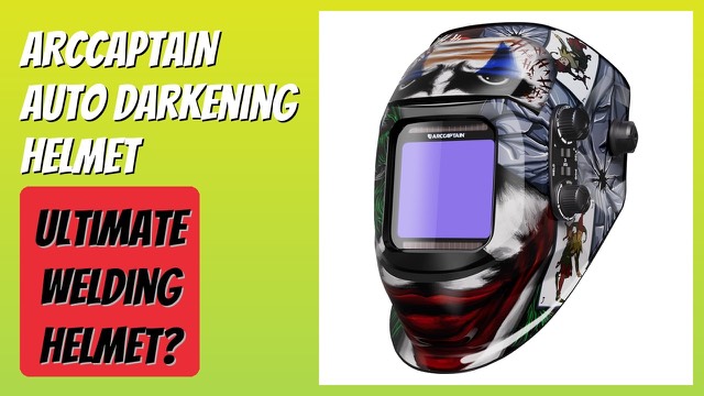 ARCCAPTAIN auto darkening welding helmet with large viewing screen