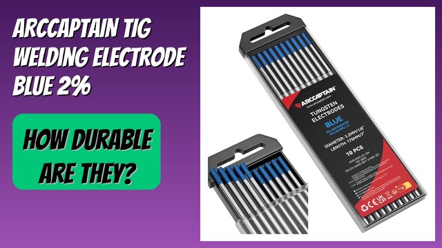ARCCAPTAIN blue 2% lanthanated TIG tungsten electrodes in a pack of ten