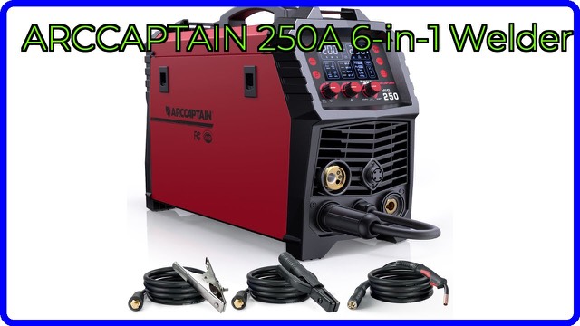 ARCCAPTAIN MIG250 multiprocess welder with LED display