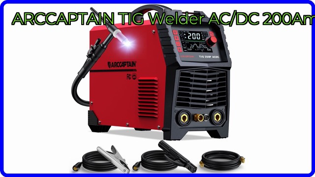 ARCCAPTAIN TIG200PACDC AC/DC TIG welder with LED display