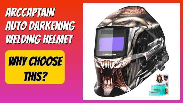 ARCCAPTAIN Warrior auto darkening welding helmet in black