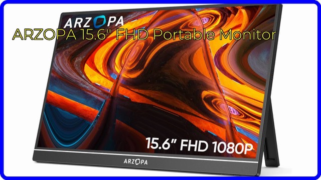 ARZOPA A1 15.6-inch portable monitor on its kickstand