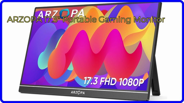 ARZOPA A1M 17.3-inch portable monitor with built-in kickstand