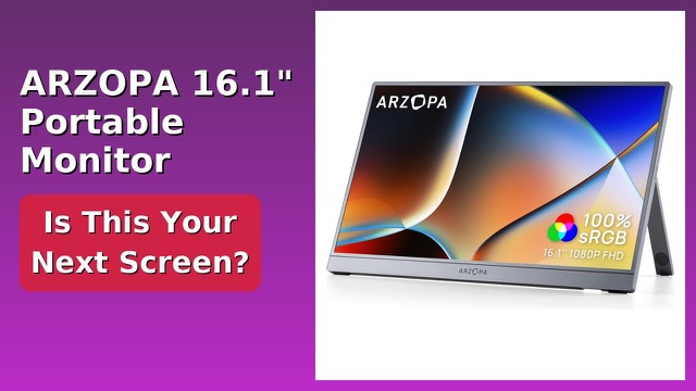 ARZOPA Z1C 16.1-inch portable monitor in grey on a kickstand