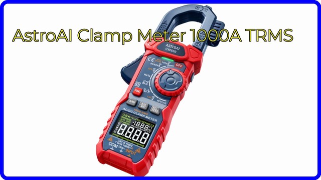 AstroAI CM600 digital clamp meter with LCD display and jaws