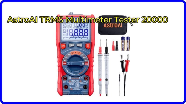 AstroAI DM2000 digital multimeter with test leads