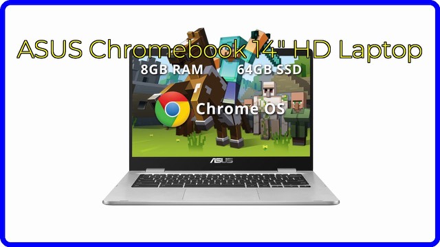 Silver ASUS 14-inch Chromebook laptop