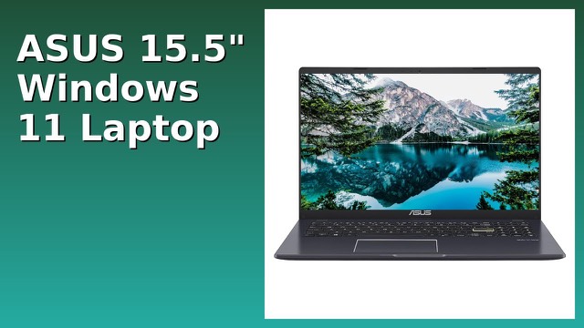 ASUS 15.5-inch laptop in dark grey with Full HD display