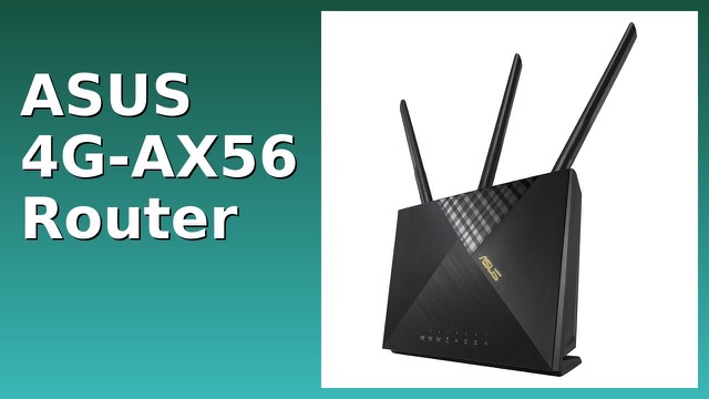 Black ASUS 4G-AX56 dual-band WiFi 6 router with antennas
