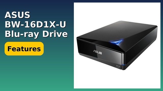 ASUS BW-16D1X-U black external Blu-ray writer