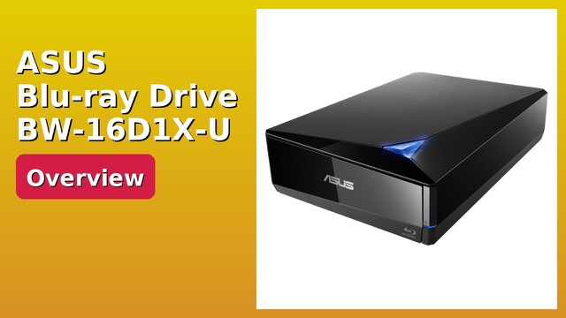 ASUS BW-16D1X-U external Blu-ray drive with diamond-shaped top
