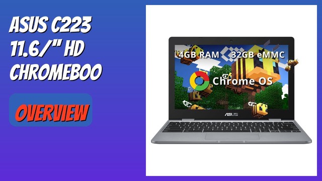 ASUS C223 11.6-inch Chromebook laptop in grey