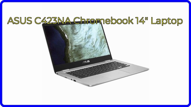 ASUS C423NA 14-inch Chromebook in silver, open