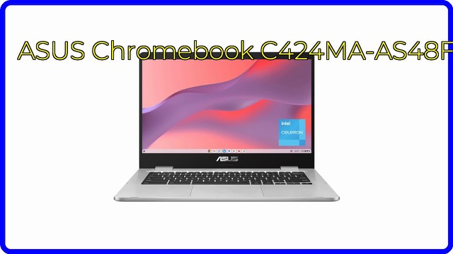 ASUS C424 Chromebook in silver with a 14-inch display