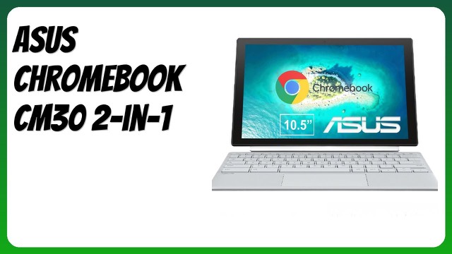 ASUS Chromebook CM30 Detachable 2-in-1 in Fog Silver with keyboard and stand cover
