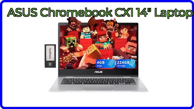 ASUS Chromebook CX1 14-inch laptop in silver