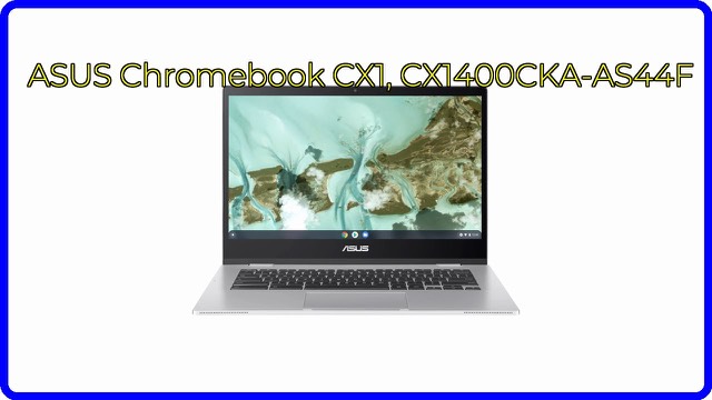 ASUS Chromebook CX1 14-inch laptop in transparent silver