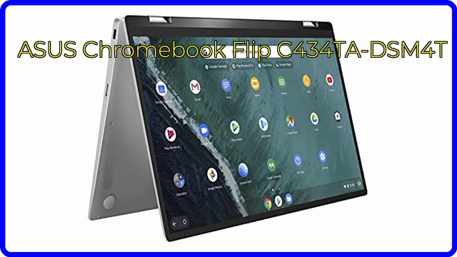 ASUS Chromebook Flip C434 in silver, folded into tent mode