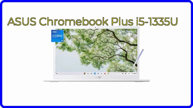 ASUS Chromebook Plus 14-inch touchscreen laptop open on a desk