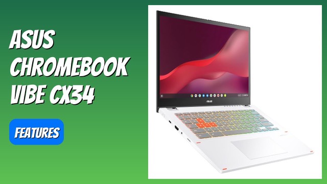 ASUS Chromebook Vibe CX34 Flip in Pearl White with stylus