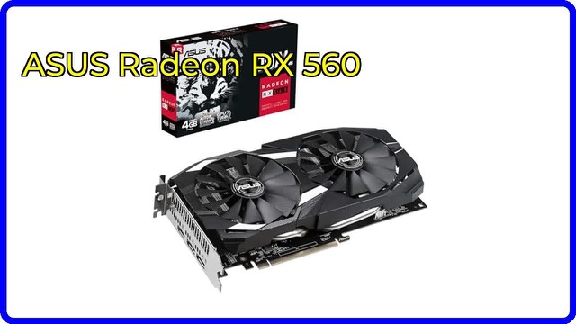 ASUS Dual Radeon RX 560 4GB graphics card with two fans