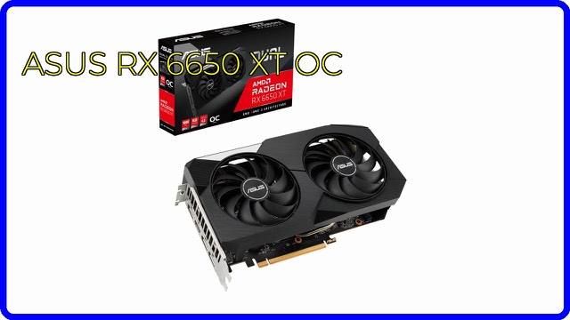 ASUS Dual Radeon RX 6650 XT OC Edition graphics card with two fans