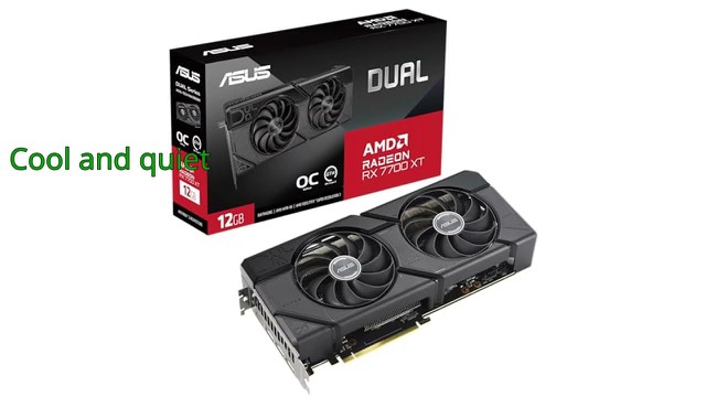 ASUS Dual Radeon RX 7700 XT OC Edition graphics card with two fans